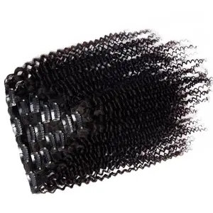 cambodian malaysian 3A 3B 3C 4A 4C4B afro raw Indian natural cuticle aligned virgin hair extension clip ins snap human