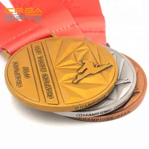 New design custom Martial Arts sports award soft enamel gold metal medal