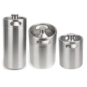 In acciaio inox 3.6 litri Mini fusto caffè Growler per birra portatile all'aperto fusto