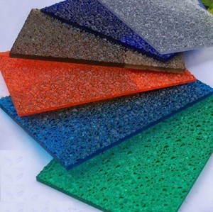 Lámina de Plástico de <span class=keywords><strong>Policarbonato</strong></span> con Relieve de Diamantes, Estilo Vidrio Esmerilado y Nublado, Varios Colores a Elegir, para Diseño de Interiores, Placa de PC - Product Image 2