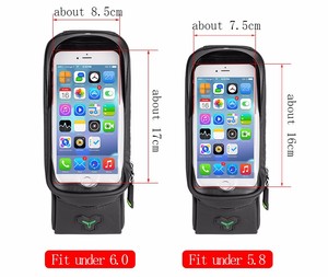 OEM RB029 IPX2 Étanche à l'eau IPX2, TPU 900D, sac de <span class=keywords><strong>vélo</strong></span> de nouveauté, sangle supérieure, tube, cadre avant, sac de <span class=keywords><strong>vélo</strong></span>, étui, 5.8'/6.0' - Product Image 5
