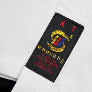 Abbigliamento <span class=keywords><strong>karate</strong></span> in tessuto di colore bianco Woosung per adulti - Product Image 4