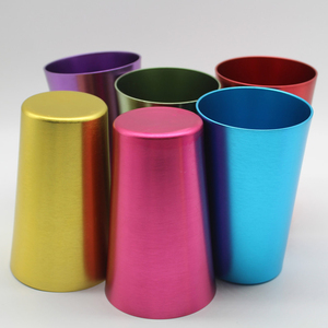 Tasses en aluminium de 16 oz, style rétro, tasses en aluminium colorées, lot de 6, multicolores, style <span class=keywords><strong>vintage</strong></span>, tasses en métal colorées, sans BPA - Product Image 3