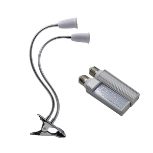 Nueva Lámpara de Cultivo de Plantas de Doble Cabezal y Triple Cabezal, E27, LED Multicolor, Espectro Completo, Bombilla <span class=keywords><strong>PL</strong></span> de 7W, Lámpara de Clip USB - Product Image 6