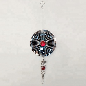 In acciaio inox filatore del vento a spirale appeso ornamenti da giardino spinner - Product Image 4