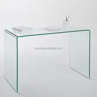 Moderne U Form Klassische Acryl Schreibtisch Bürotisch Acrylglas-konsole 40 "Übergangs Konsole Wohnzimmer Tische