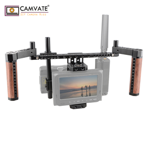 CAMVATE 5" and 7" LCD Director Monitor Stabilizer Cage Rig (Compact) With Wooden Handle Grip - Product Image 5