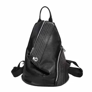2020 New collection fashionable men's backpack genuine leather backpack from Guangzhou bag factory