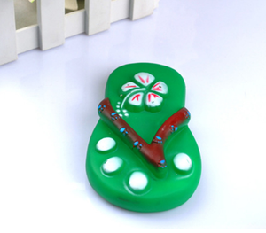 Rubber Honden Speelgoed Puppy Chew Play Leuke Slipper Flops Vorm Piepende Huisdier Speelgoed - Product Image 5