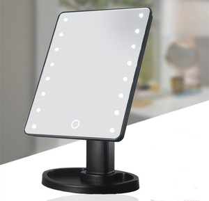 Portable Large 16/22 LED Lights Rechargeable Square Glass <strong>Vanity</strong> <strong>Mirror</strong> White Pink Black Desktop Cosmetic <strong>Mirror</strong> Tool - Product Image 6