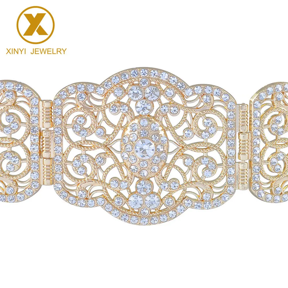 New Fahion Morocco Belt the latest fashion elegant hollow-out wedding decoration shiny metal belt