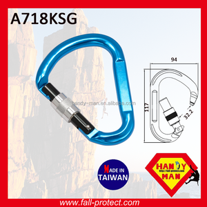 D Shaped Safe Rescue Hook Anodized Colorful Climbing Aluminum Carabiner for Outdoor Sports - Product Image 6