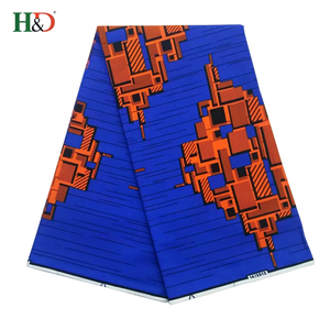 H & D Garanti Néerlandais Personnalisé Coton <span class=keywords><strong>En</strong></span> Gros Mousseline de Soie Bleu Africain Wax Prints <span class=keywords><strong>Tissu</strong></span> - Product Image 4