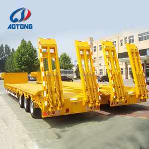 مقطورة شاحنة منخفضة ذاتية التوجيه بحمولة 80 طن، مقطورة شبه مقطورة منخفضة بـ 5 محاور، مقطورات لنقل الأشياء الثقيلة - Product Image 4
