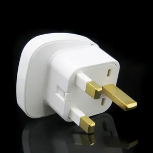 Black White UK AU US EU socket to UAE plug adapter with Safety Shutter