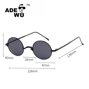 ADE WU STY128U Vintage rond polarisé rétro rond métal cadre lunettes <span class=keywords><strong>de</strong></span> soleil mode Vintage Steampunk lunettes <span class=keywords><strong>de</strong></span> soleil UV400 vente en gros - Product Image 5