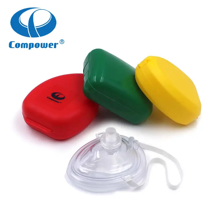 Compower Cardiopulmonary Resuscitation-mask One Time Pocket Training Barrier Mask Mouthpiece Cpr Shield