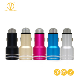 Fábrica Buena <span class=keywords><strong>Precio</strong></span> Aluminio 2 Port USB Car Charger 12V Seguridad Hammer Car Adapter para <span class=keywords><strong>iPhone</strong></span> iPad Tablet PC Mobile - Product Image 6