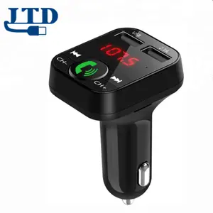 2021 Hot Sale Wireless MP3 Player HandFree Car kit FM Transmitter Dual 2.4A car charger