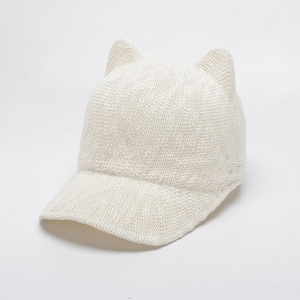 Gorras deportivas <span class=keywords><strong>de</strong></span> béisbol con orejas <span class=keywords><strong>de</strong></span> gato <span class=keywords><strong>de</strong></span> Color sólido para mujer - Product Image 2