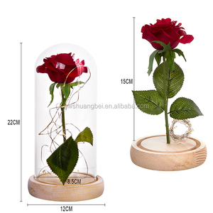 <strong>Red</strong> Rose Flower <strong>Vase</strong> Kids Customized Led Night Lamp 3D Rose Table Light - Product Image 2