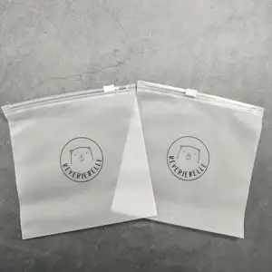 Matte Clear Zipper Storage Plastic Bags For Clothes Organizer Waterproof Pack Beach Travel Pouch Packing