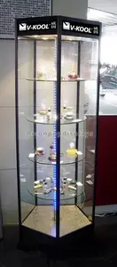 Sturdy Autônomo Iluminando Produtos de Cuidados Da Pele de Varejo Loja de Vidro Armário de Exposição de Cosméticos Perfume