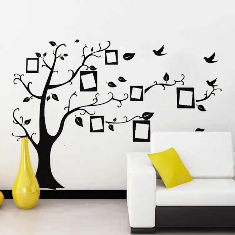 Hot Selling Family Memory Photo Tree Wall Stickers Decal Poster for Home Decoration Living Room Art House