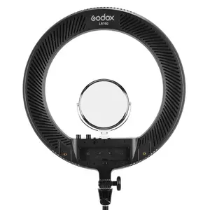 Godox LR160 LED טבעת אור מנורת 18W 3300 K-8000 K טמפרטורת צבע מתכוונן LCD מסך עבור לחיות הזרמת איפורי LED אור