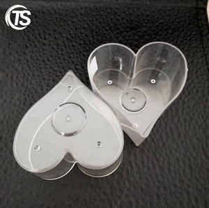 <strong>Heart</strong> Shape Empty Plastic clear Polycarbonate Tealight <strong>Candle</strong> Cup <strong>Holders</strong>
