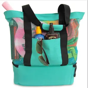 Новейшая рекламная дешевая сетчатая изолированная сумка-тоут, водонепроницаемая сумка-холодильник для пляжа и пикника