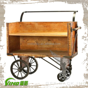 Etagère à vêtements en bois, étagère à vêtements rustique, panier à tissu, de style européen - Product Image 2