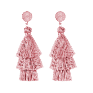 3 Couche Boho Pierre Naturelle À Long Druzy Boucles D'oreilles Gland Boucles D'oreilles Pour <span class=keywords><strong>Les</strong></span> Femmes Bijoux - Product Image 3