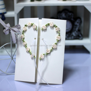 nuovi prodotti da sposa apribile fiore nozze invito romantico con il cuore - Product Image 2