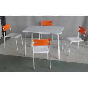 Vevor — ensemble de table de salle à manger avec 4 chaises, cadre en aluminium, set moderne