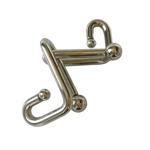 Puzzle Metallico ad Incastro di Alta Qualità, Rompicapo Classico in Metallo a Forma di L, Puzzle in Filo Metallico in Acciaio Inossidabile Cbl5035 - Product Image 1