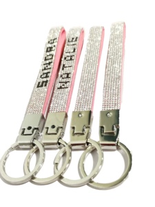 Llavero de Metal Colorido de Moda <span class=keywords><strong>con</strong></span> Pedrería, Llavero de Muñeca <span class=keywords><strong>con</strong></span> Logotipo Personalizado - Product Image 5