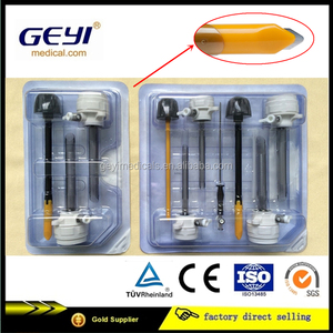 GEYI ใบมีด TROCARS 5มม. X 100มม. ไม่มีล็อค10มม. X 100มม. ทิ้ง12MMX110MM ผ่าตัดผ่านกล้อง