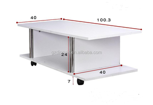 Blanco de madera de esquina de madera de soporte de <span class=keywords><strong>tv</strong></span> con doble estante muebles soporte de <span class=keywords><strong>TV</strong></span> muebles (DX-8896) - Product Image 2
