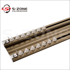 Doble ventana cortina pista <span class=keywords><strong>techo</strong></span> <span class=keywords><strong>cortinas</strong></span> <span class=keywords><strong>rieles</strong></span> <span class=keywords><strong>para</strong></span> proyecto hotelero - Product Image 4