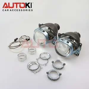 Autoki 광장 Q5 HID BI-XENON 프로젝터 렌즈, H4 쉬운 설치, 3.0 인치, 사용 D2S D2H 크세논 램프 전구