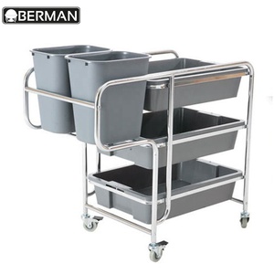 Troli Lipat Platform Baja Anti Karat Qatar / Gerobak Datar Tugas Berat / Rak Dolly dengan Pegangan - Product Image 5