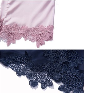 6 colore Delle Donne Della Biancheria Pigiami 5 Pezzi Set Indumenti Da Notte In Raso di Seta Casa Usura di Sonno Abbigliamento Ricamo Con Protezioni per il Petto E7816 - Product Image 6