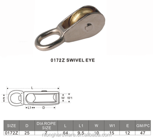 Pulegge a occhiello singolo in lega di zinco - Product Image 2