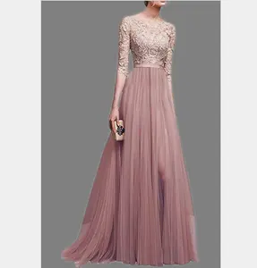 C10027a Elegante Vrouwen Lange Prom Jurken Chiffon Maxi Avondjurken