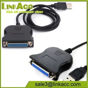 25 핀 IEEE 1284 병렬 포트 D-Sub 커넥터 USB 2.0 프린터 어댑터 케이블