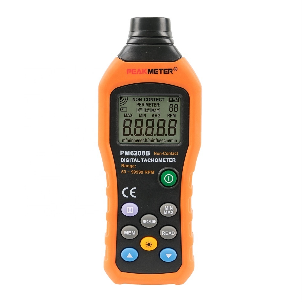industrial type MS6208B 19999RPM non contact tachometer with 50-250mm measuring distance