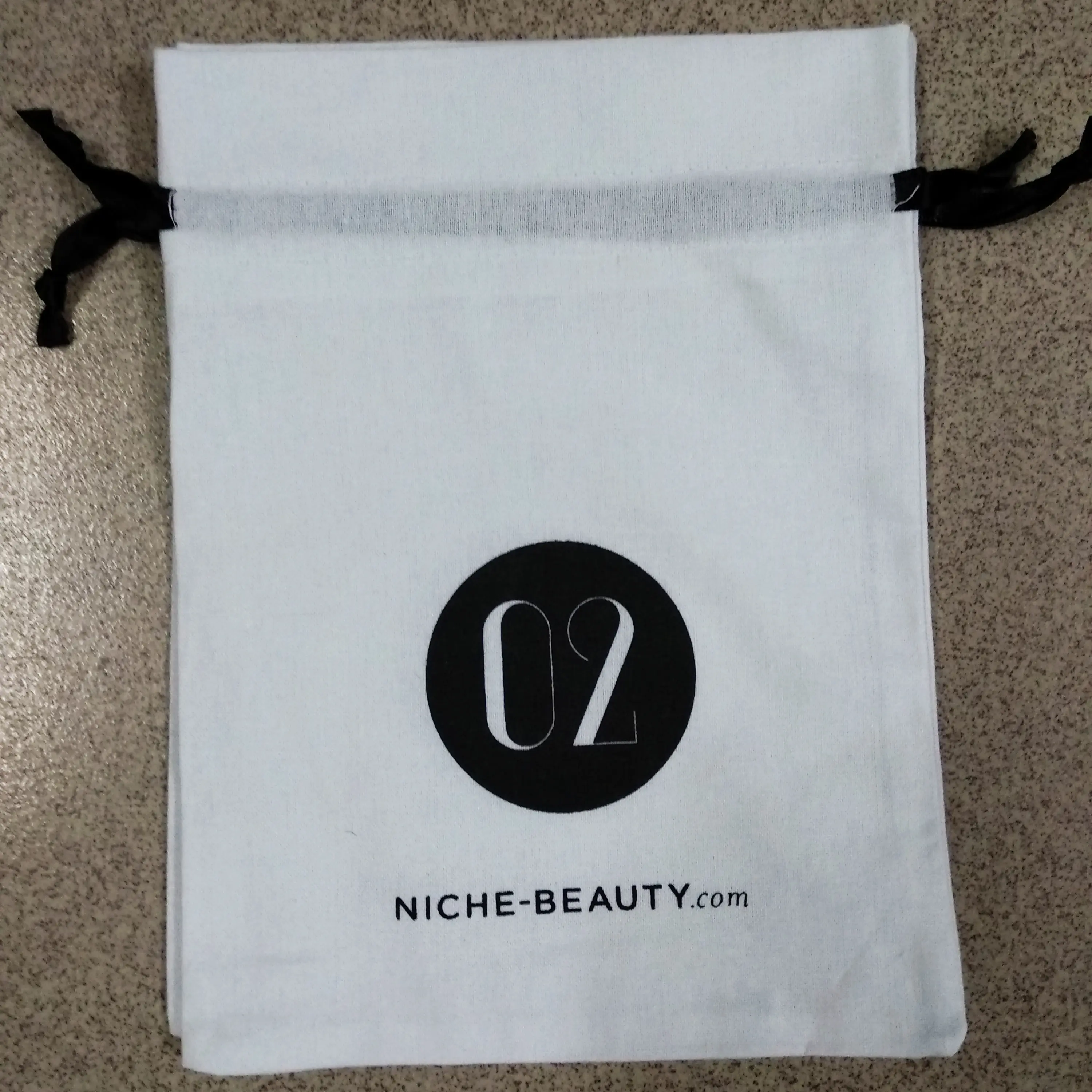 high quality custom logo small cotton string jewelry gift dust pouch drawstring cotton bag