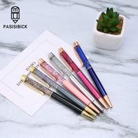 Stylos cadeaux scintillants pour femmes, stylos dynamiques à sable liquide cristallin avec encre noire