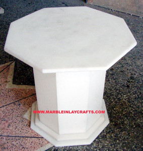 ขาตั้งโต๊ะหินอ่อนสีขาวทึบ/ฐานสำหรับโต๊ะหินอ่อน - Product Image 1